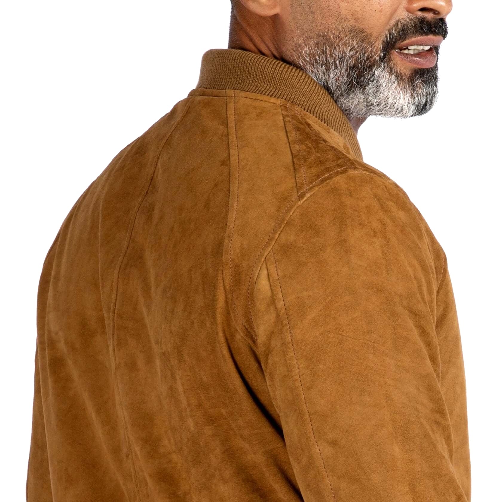 The Avenue – Goat Suede Zip Bomber Jacket