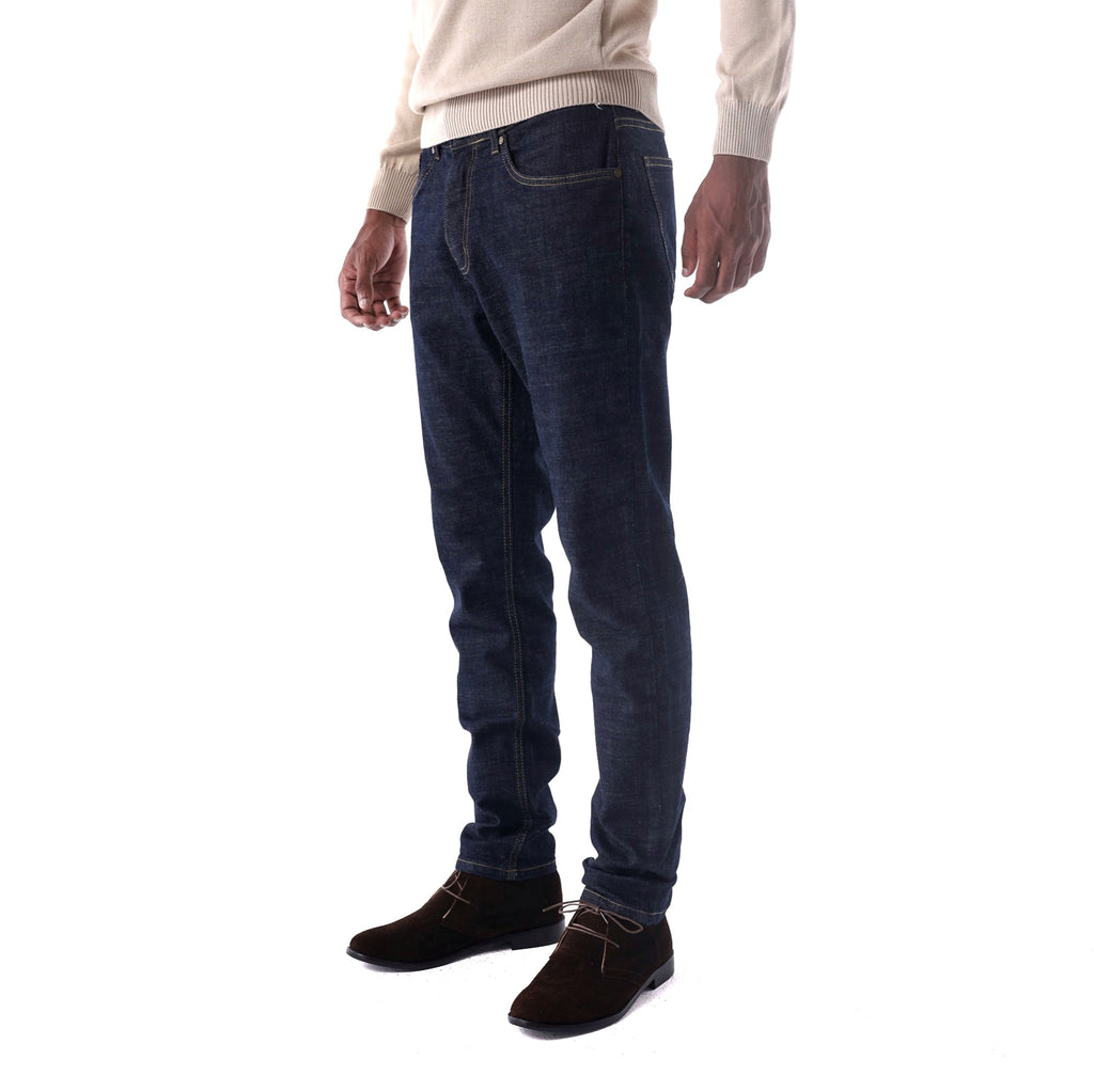 Indigo Flex Tapered Fit Jeans