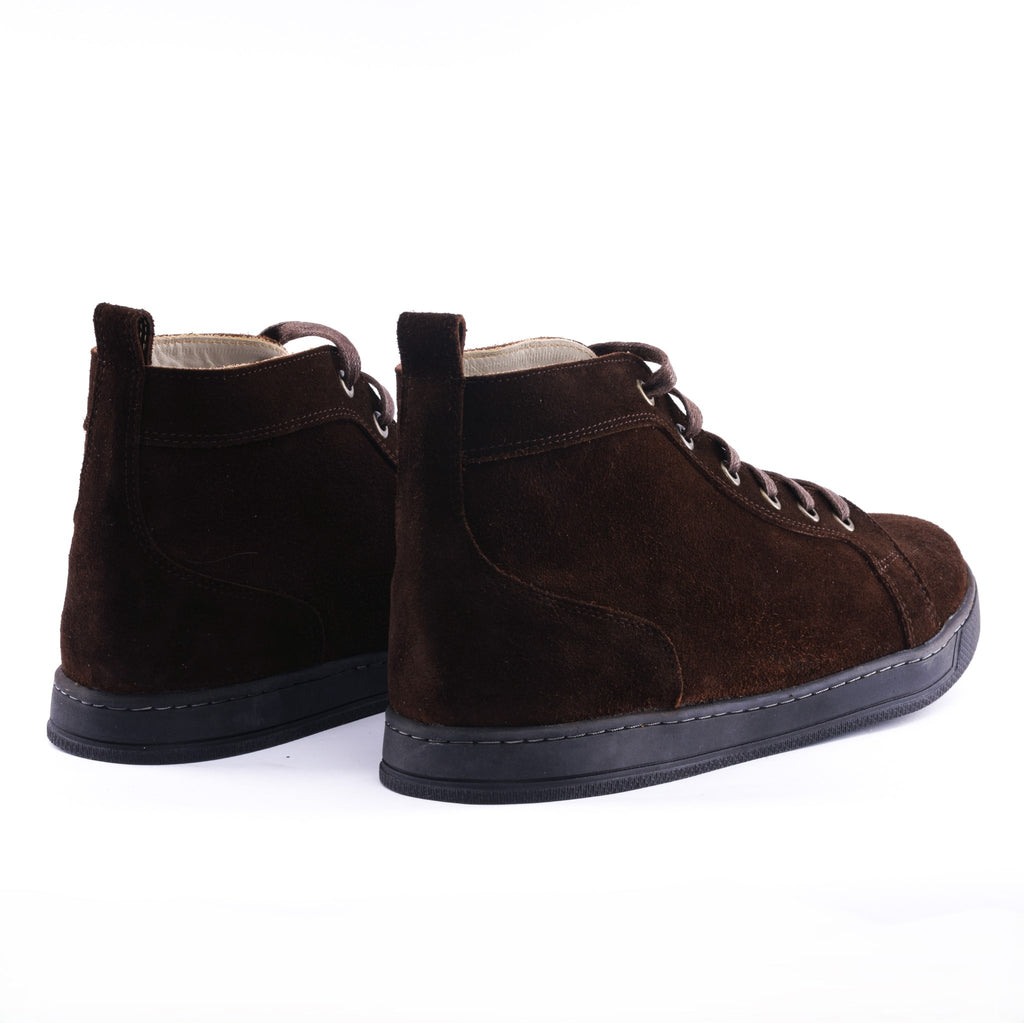 High-Top Suede & Leather Boot Sneaker