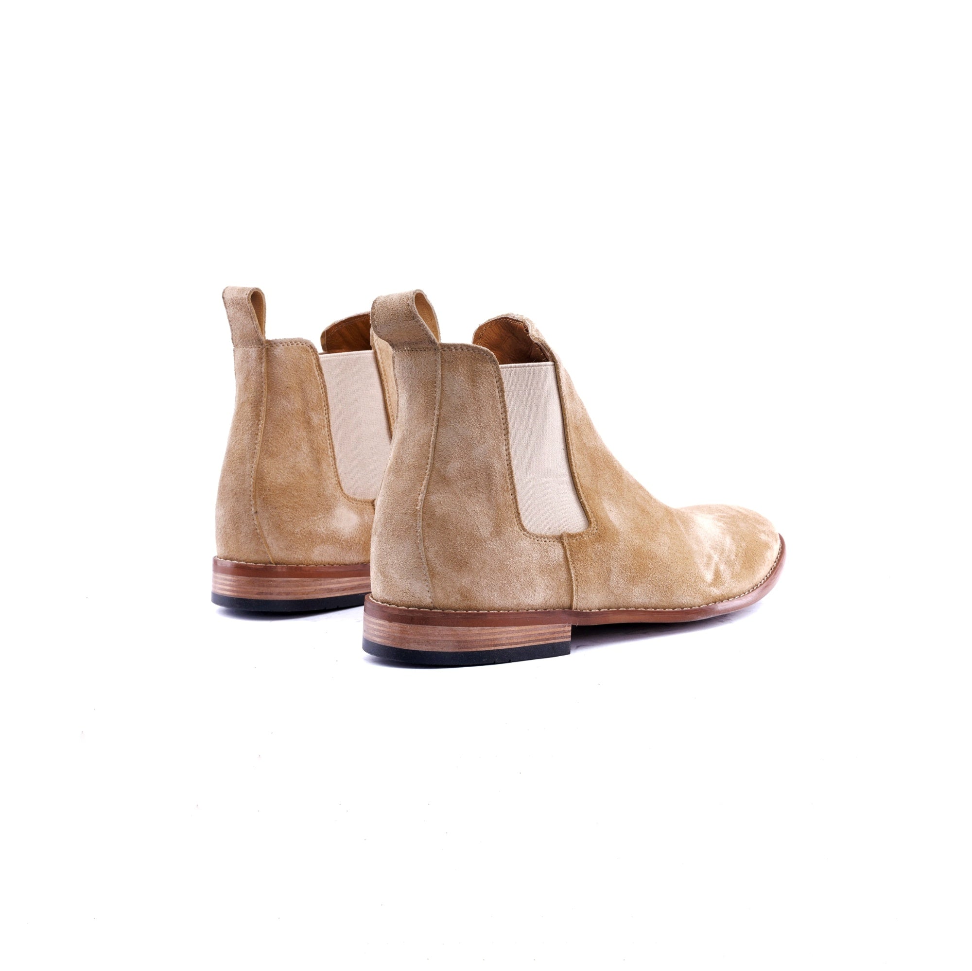 SOLID Suede Chelsea Boots - Beige - Back