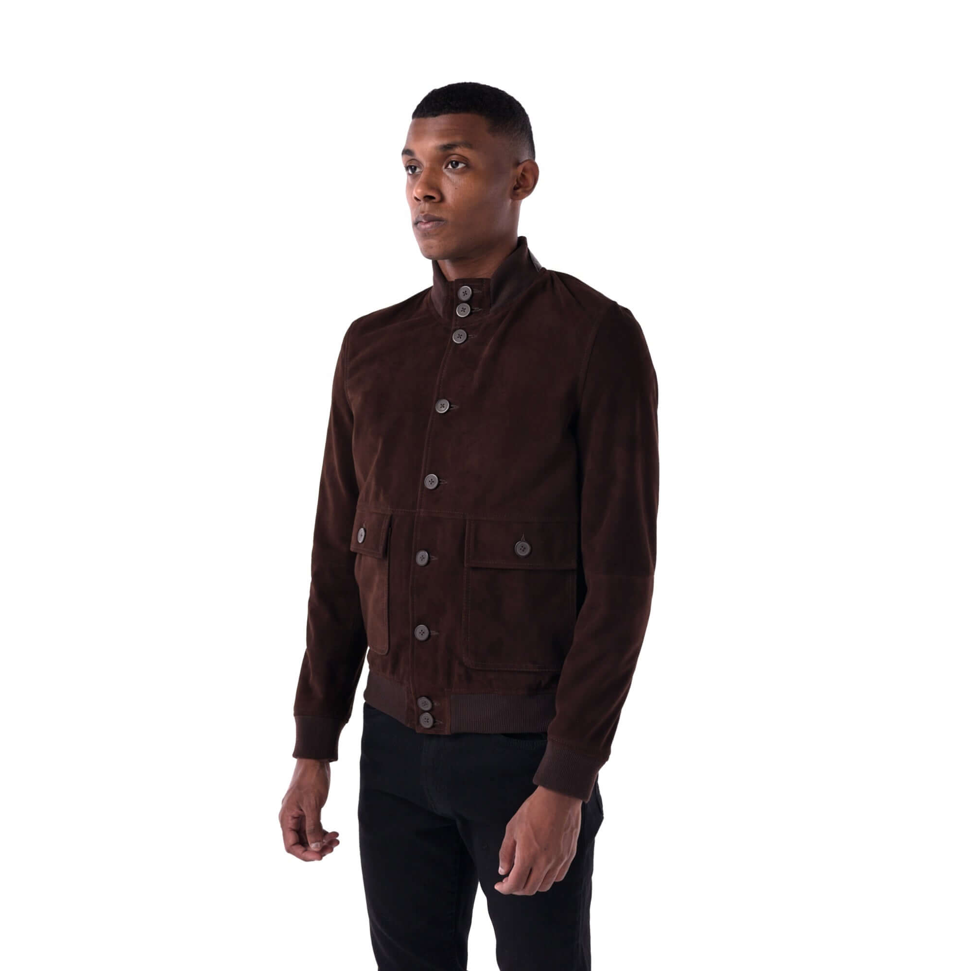 The Pilot Jacket - Goat Suede Edition - brown - 3/4
