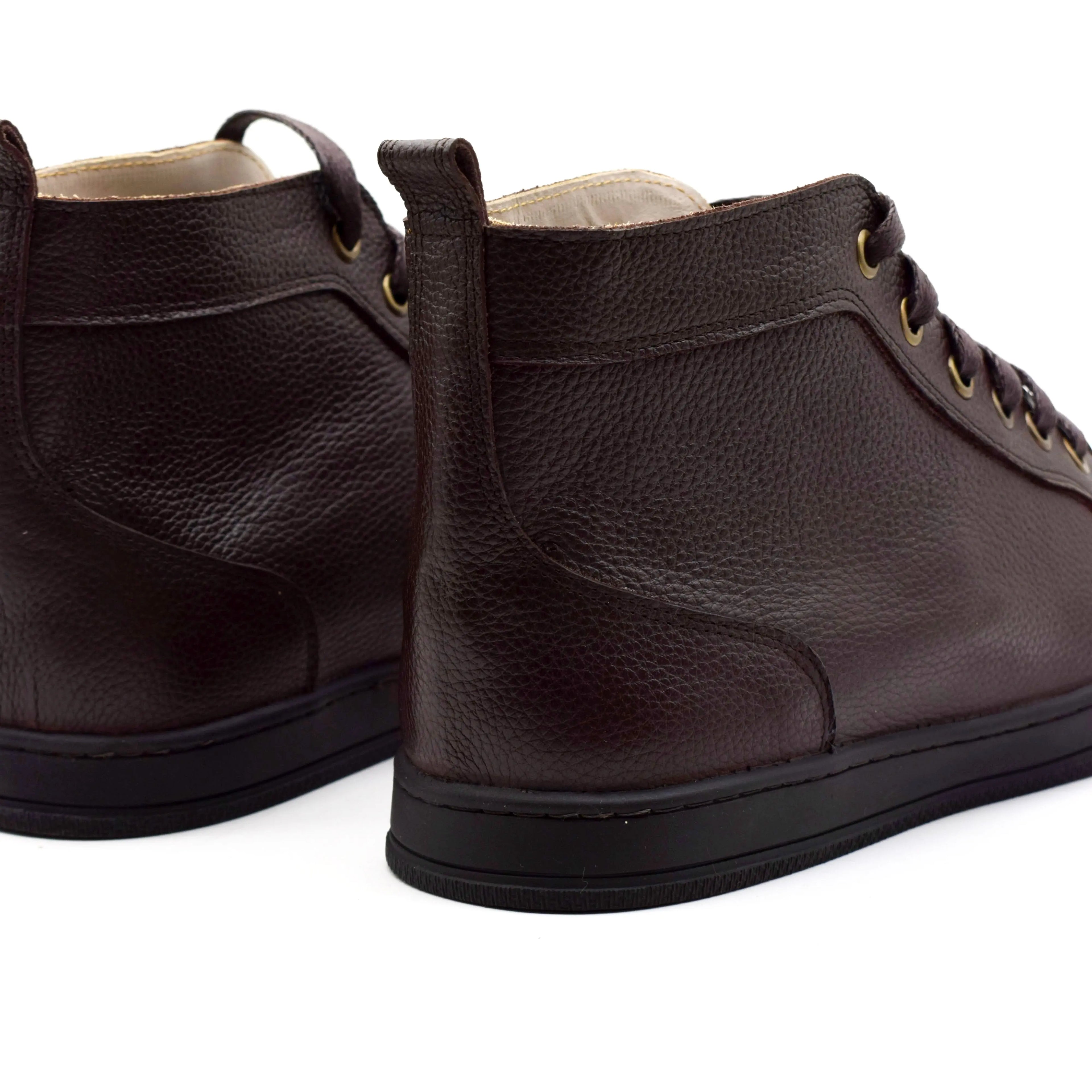 CALF LEATHER HIGH-TOP SNEAKERS SOLID essentials