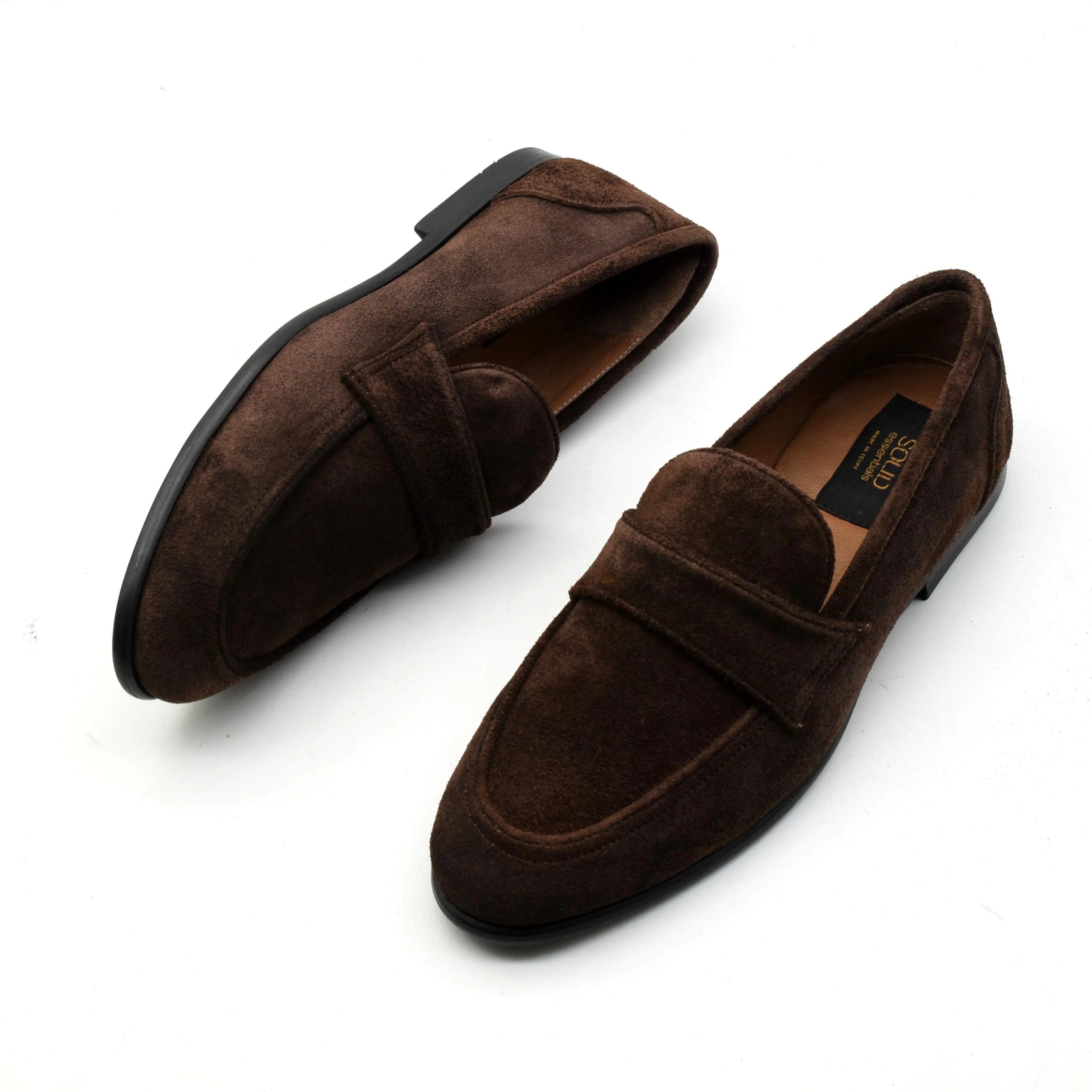 CALF SUEDE STRAP LOAFERS SOLID essentials