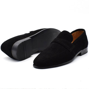 Suede Strap Loafers