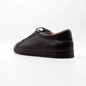 CALFSKIN SNEAKERS - BLACK SOLE