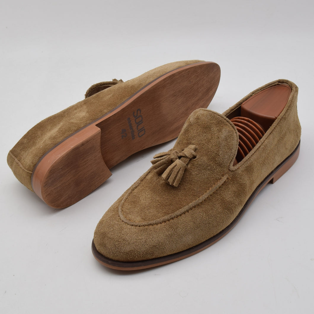 CALF SUEDE TASSEL LOAFERS