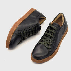 CALF LEATHER SNEAKERS - GUM SOLE