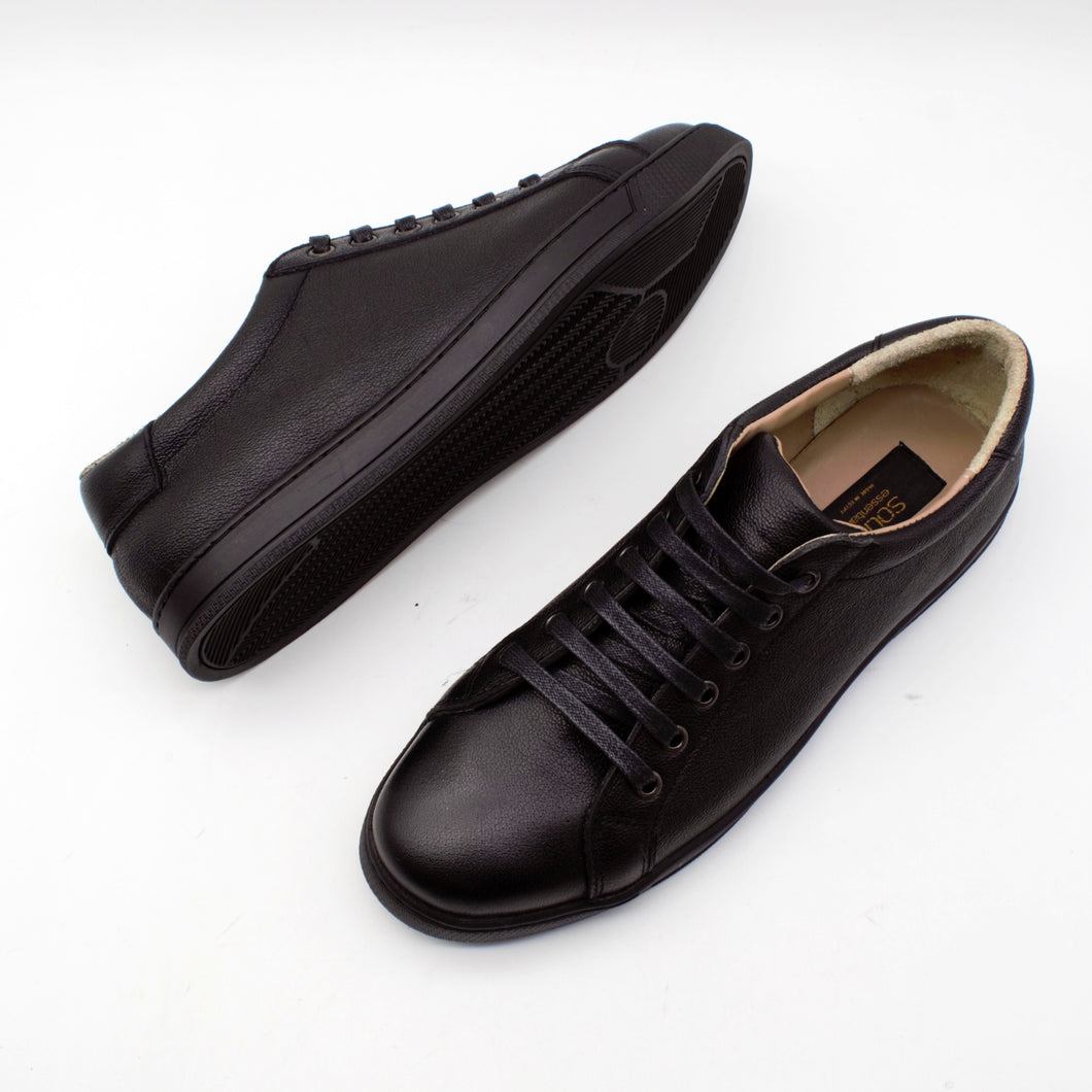 CALFSKIN SNEAKERS - BLACK SOLE