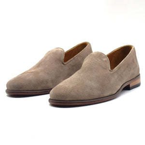 CALF SUEDE VELVET LOAFERS - LIGHT