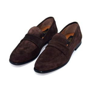 Suede Strap Loafers