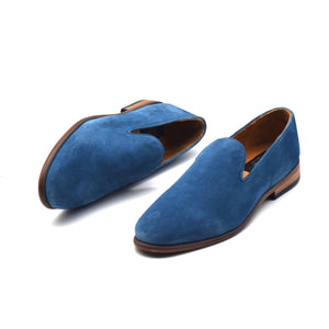 CALF SUEDE VELVET LOAFERS - LIGHT