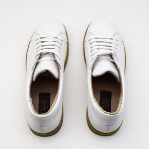 CALF LEATHER SNEAKERS - GUM SOLE