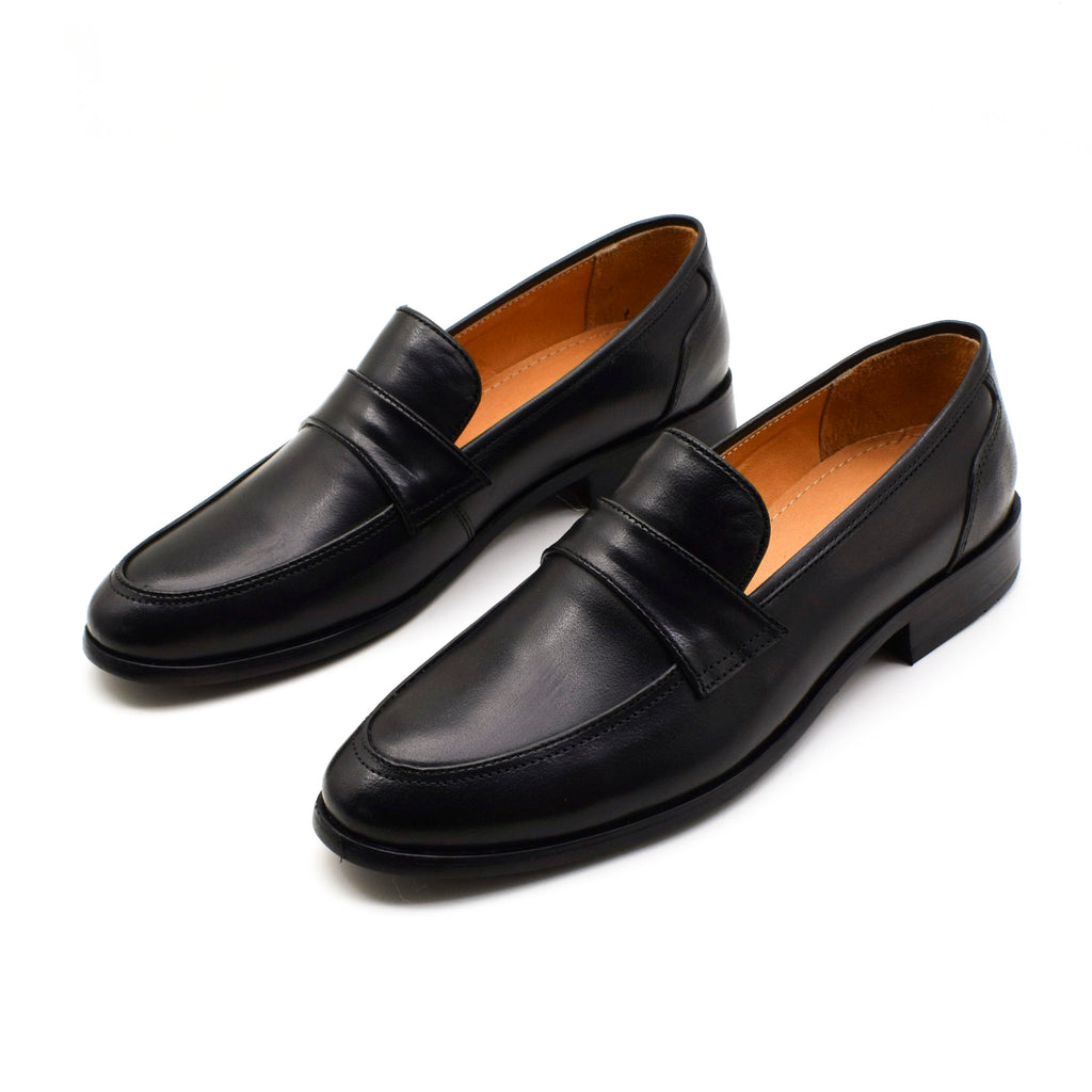 Classic Cowhide Penny Loafer in black  second