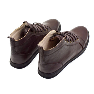 CALF LEATHER  HIGH-TOP SNEAKERS