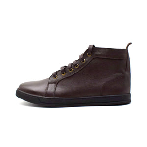 CALF LEATHER  HIGH-TOP SNEAKERS