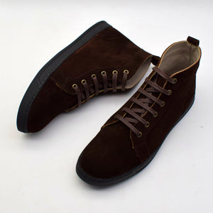 CALF SUEDE HIGH-TOP SNEAKERS