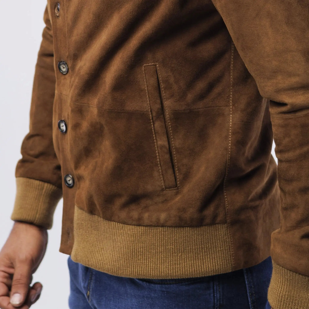 GOAT SUEDE CARDIGAN SOLID essentials