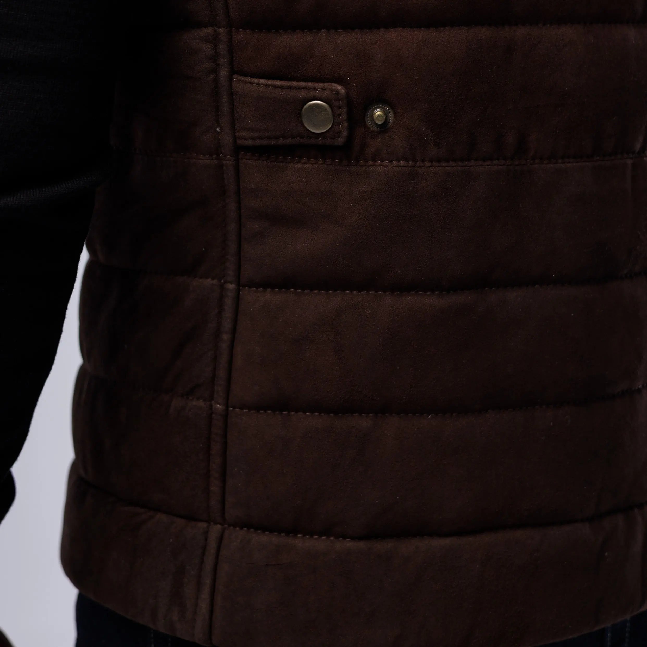 GOAT SUEDE PUFFER VEST SOLID essentials