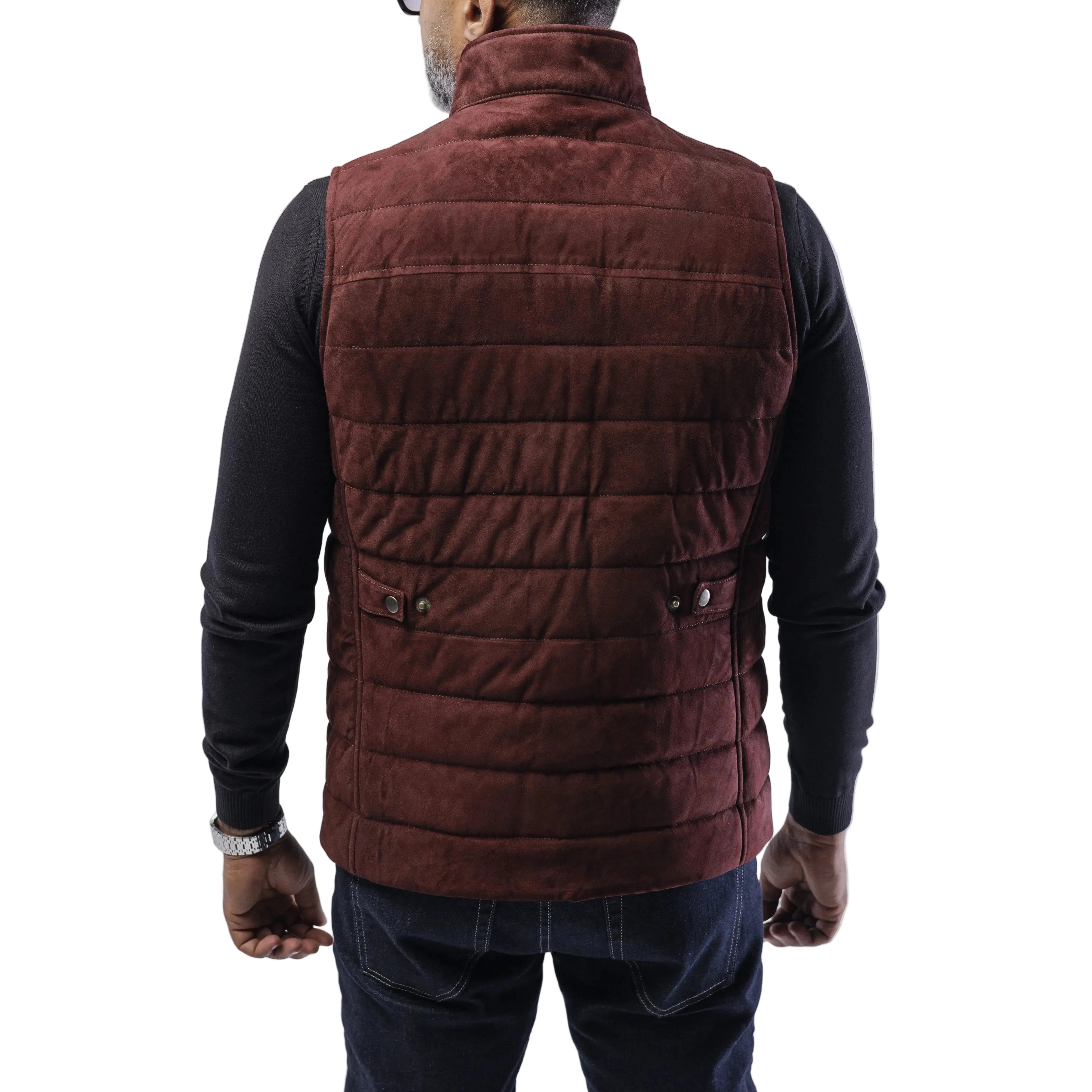 GOAT SUEDE PUFFER VEST SOLID essentials