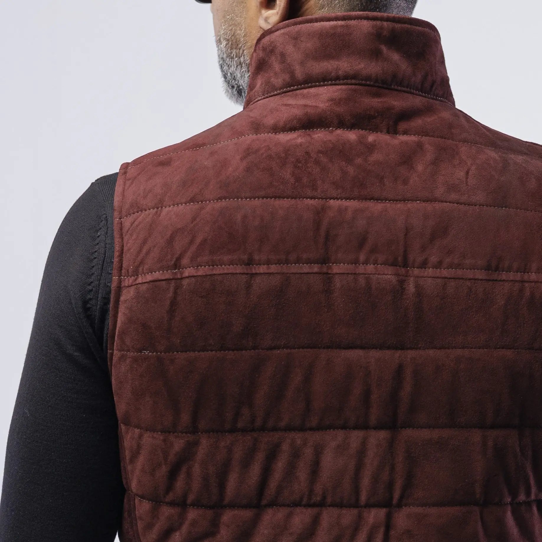 GOAT SUEDE PUFFER VEST SOLID essentials