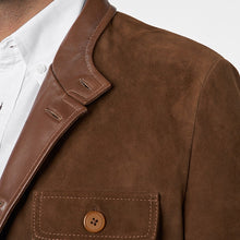 Load image into Gallery viewer, Goat Suede Safari Jacket / Blazer SOLID essentials
