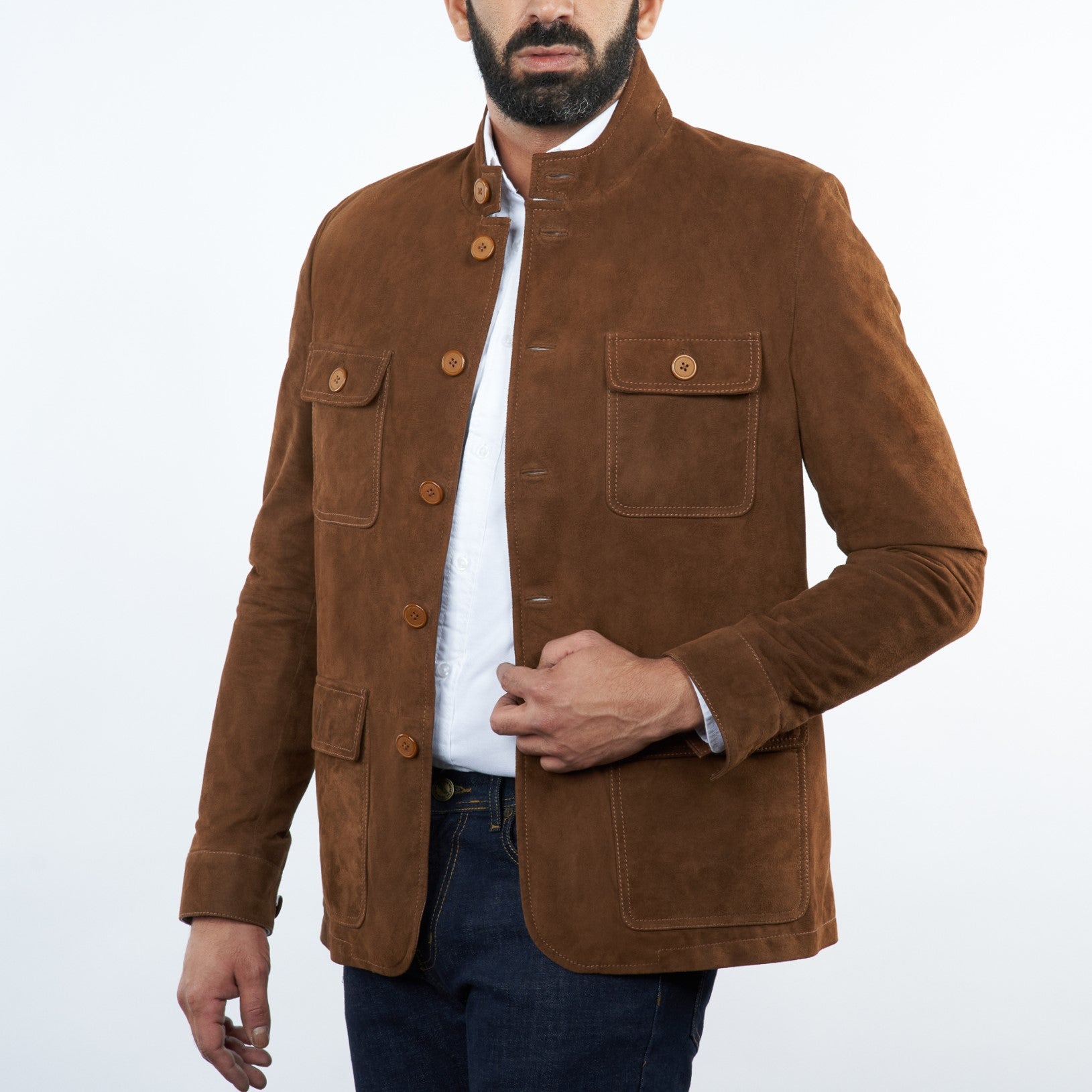 Goat Suede Safari Jacket / Blazer SOLID essentials