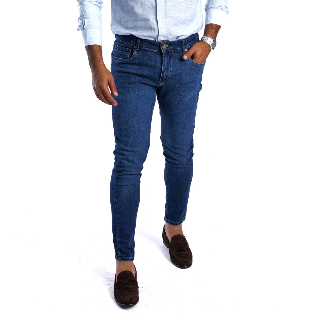 Stone Washed Flex Skinny Fit Jeans