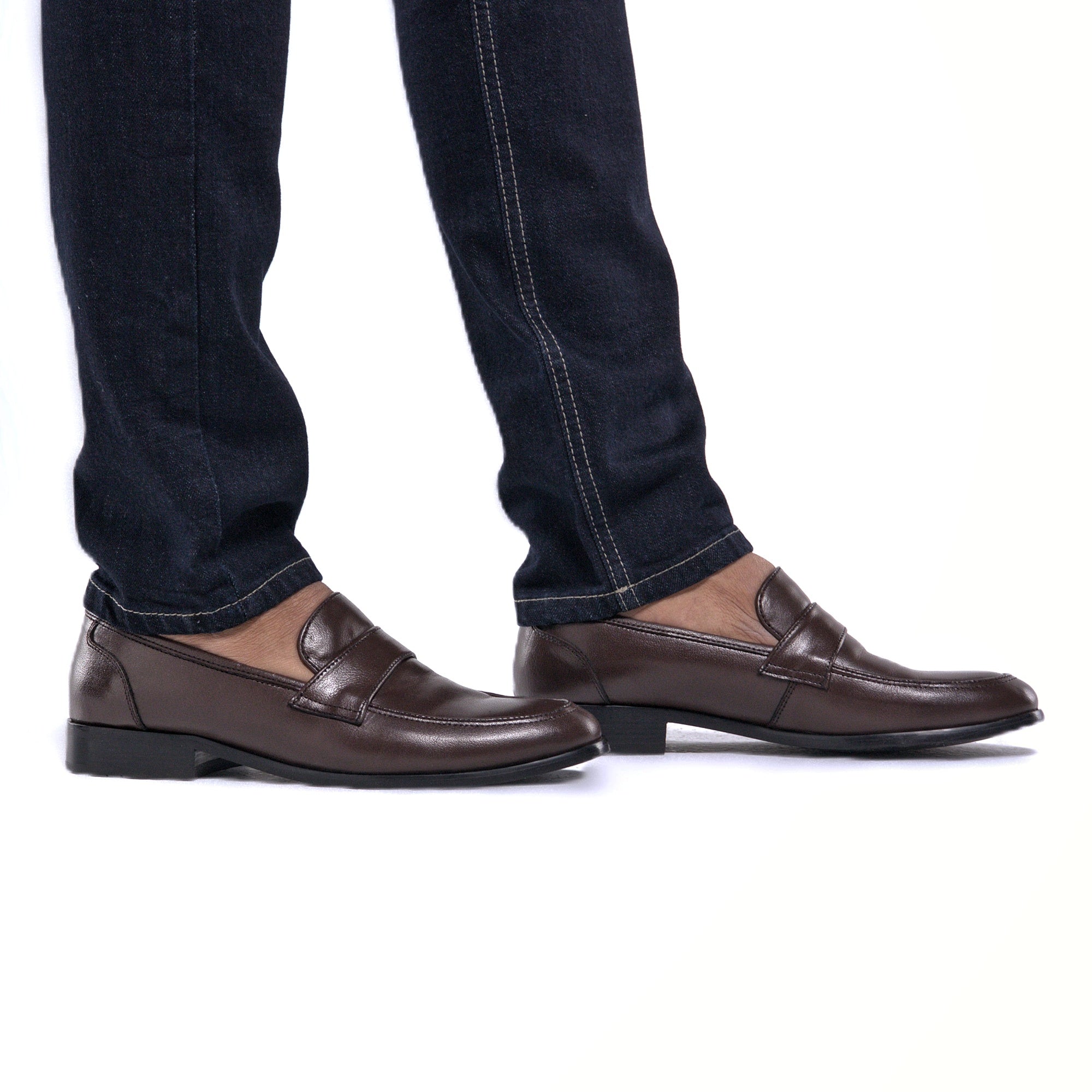 Leather Strap Loafers