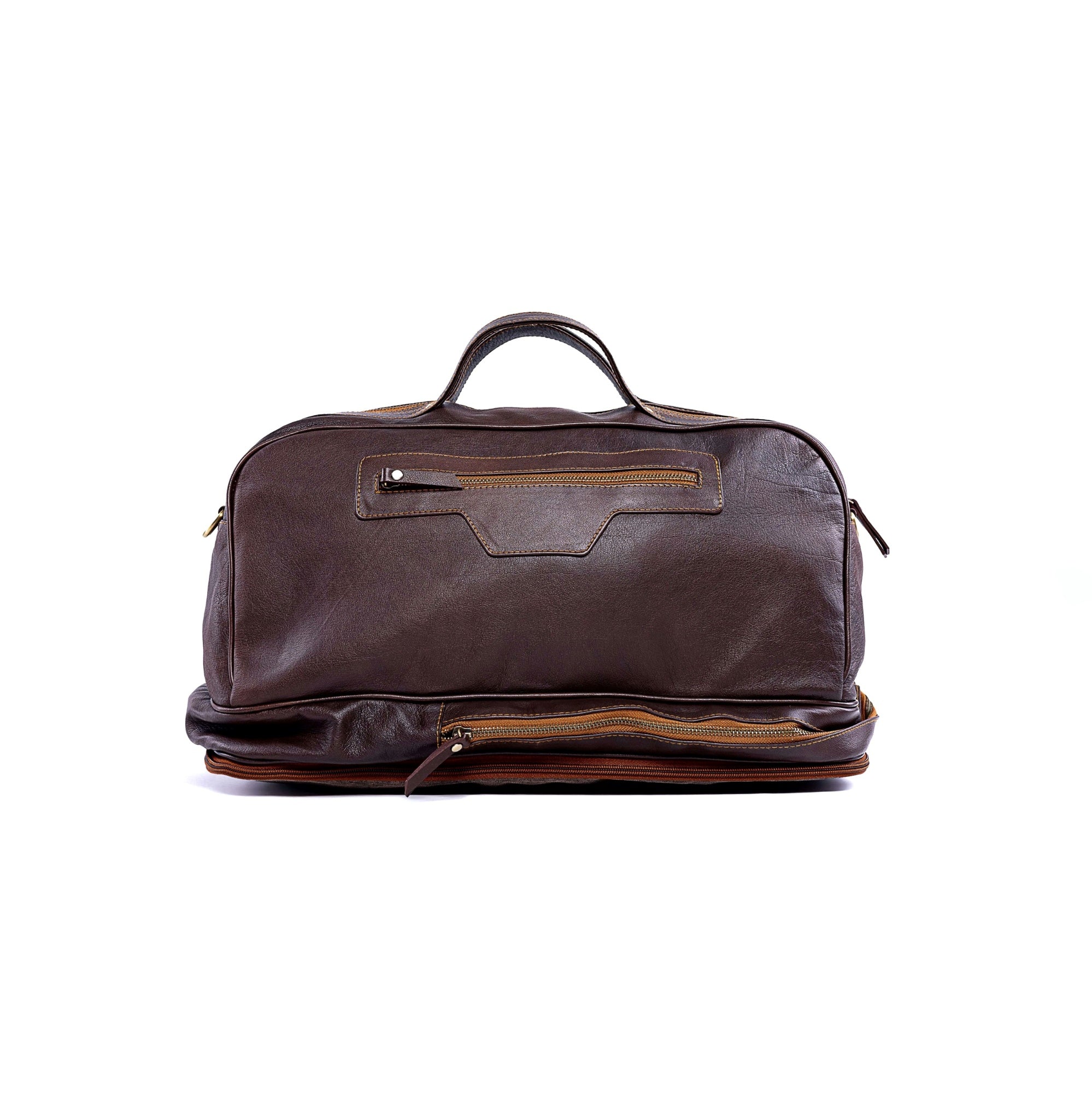The Voyager - Modular Travel Leather Duffle Bag  - brown - Main