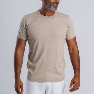 100% Cotton Knitted Crew Neck T-shirt