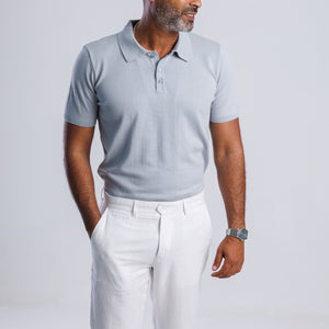 100% Cotton Knitted Buttoned Polo Shirt