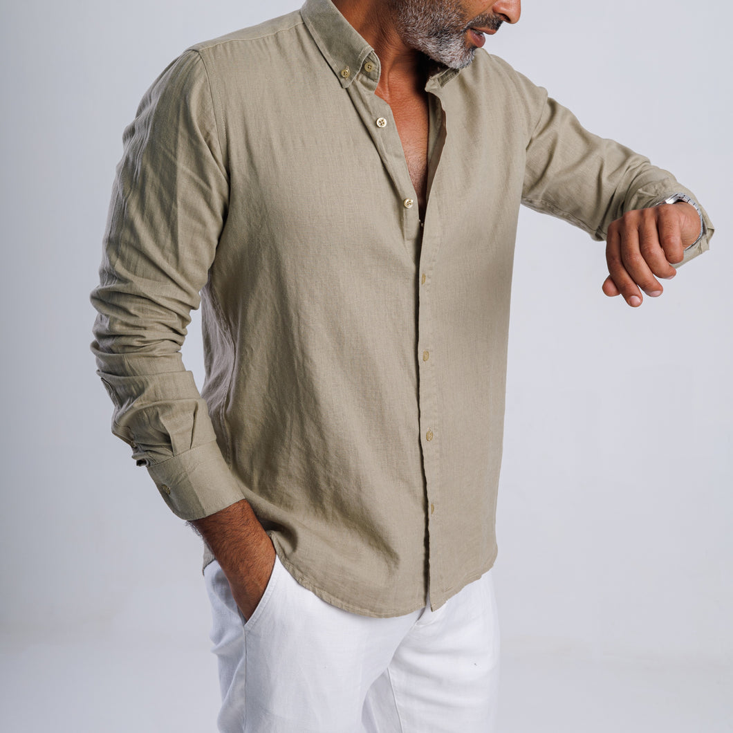 Linen Blend Regular Fit Shirt