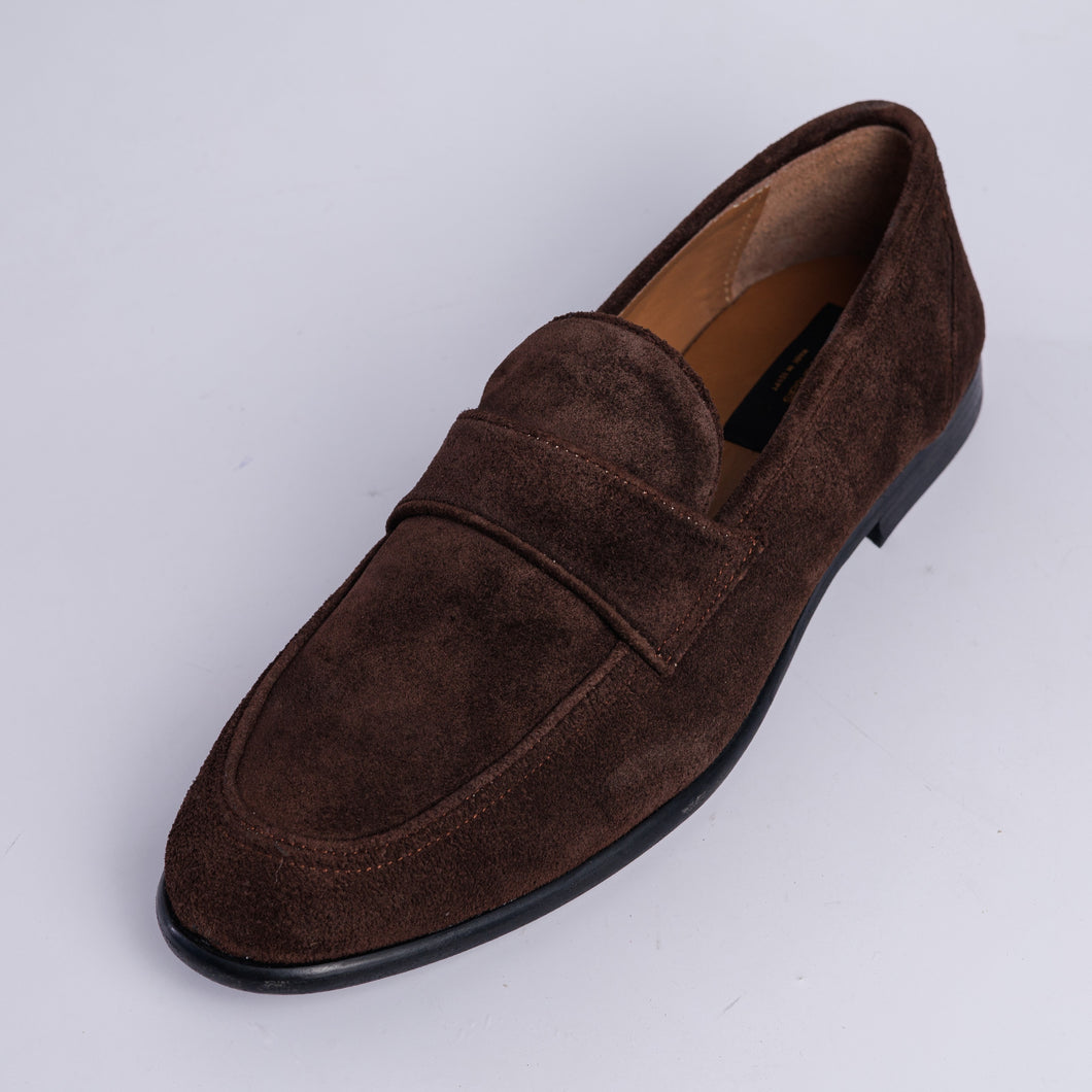 CALF SUEDE STRAP LOAFERS