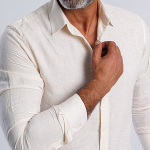 Linen Blend Slim Fit Shirt