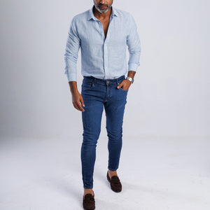 Linen Blend Slim Fit Shirt