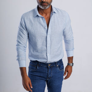 Linen Blend Slim Fit Shirt