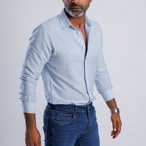 Linen Blend Slim Fit Shirt