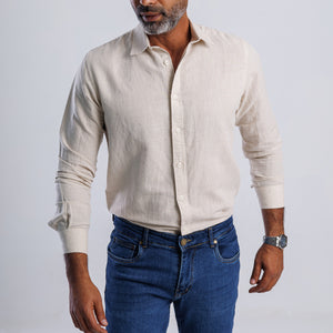 Linen Blend Slim Fit Shirt