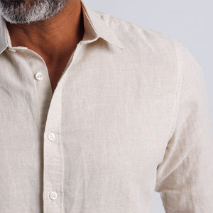 Linen Blend Slim Fit Shirt