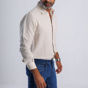 Linen Blend Slim Fit Shirt