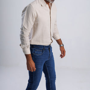 Linen Blend Slim Fit Shirt