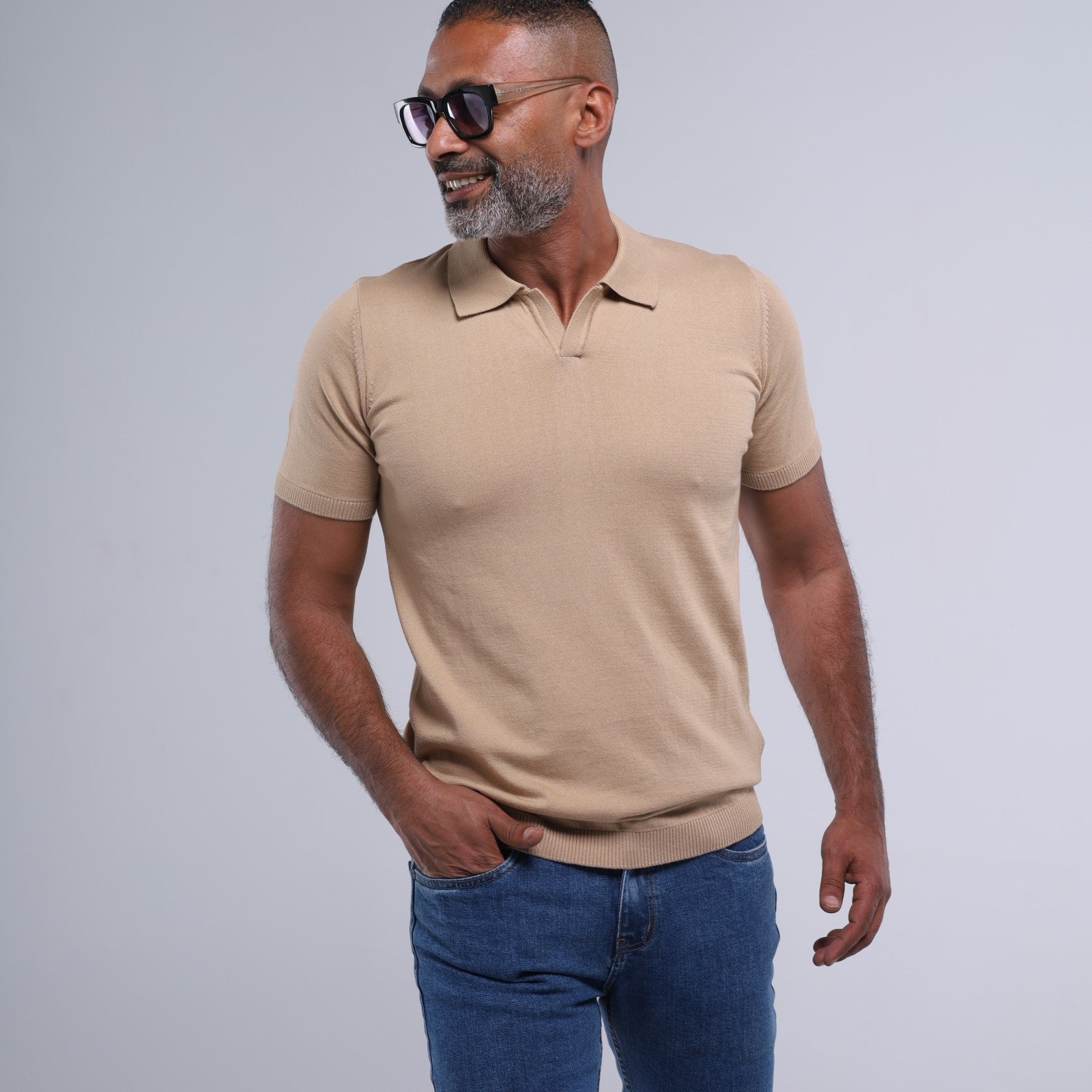 FlowKnit™ Relaxed V-Neck Polo