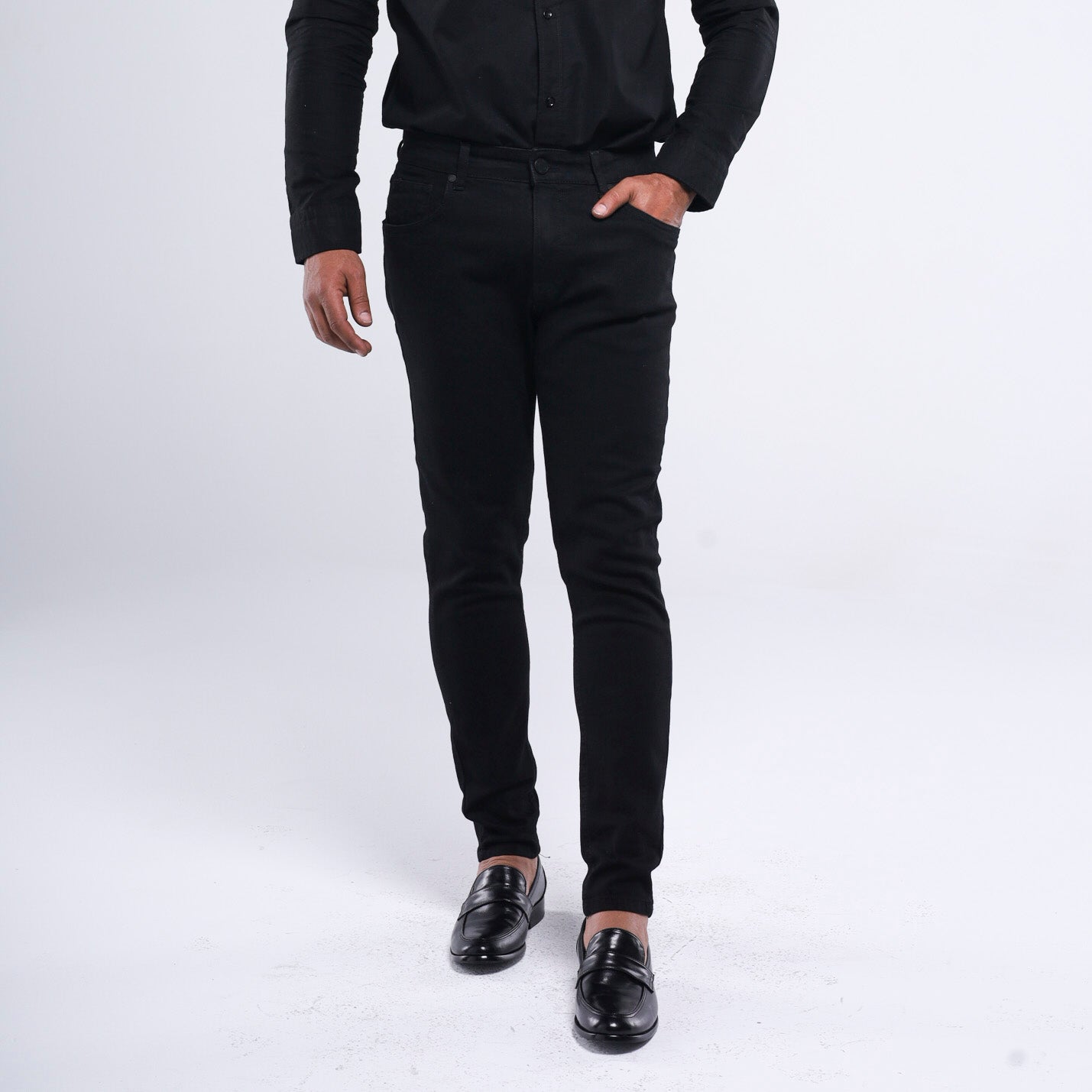 Skinny Fit Flex Jeans in Black