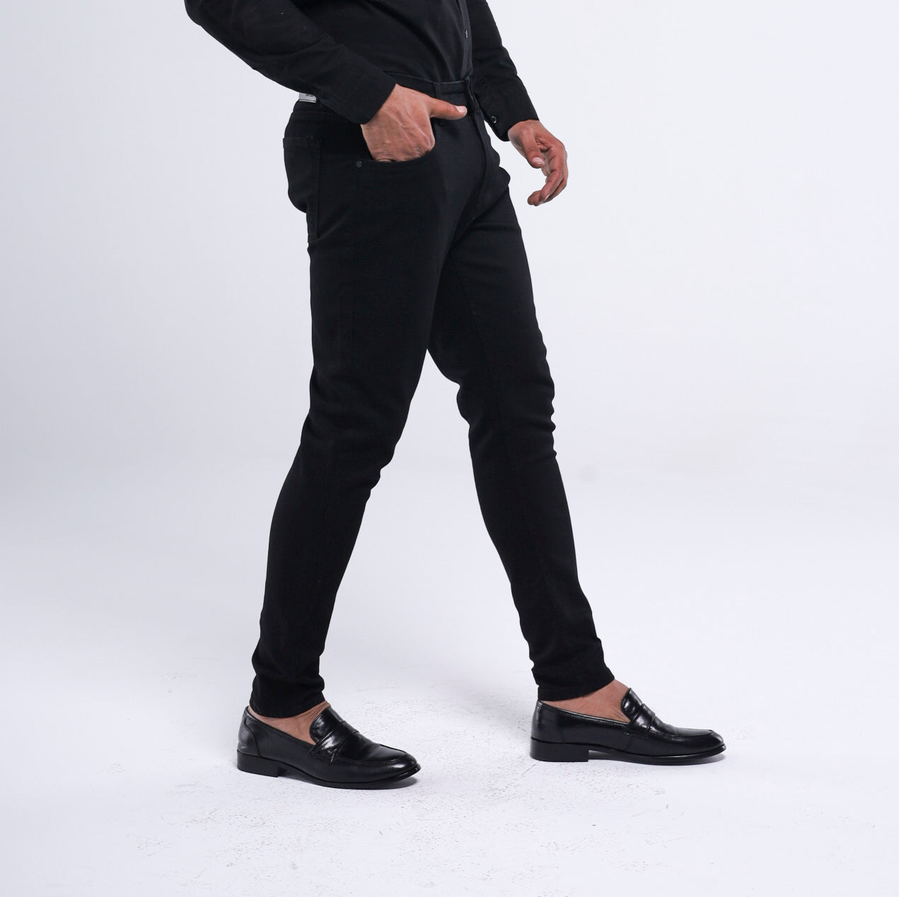 Skinny Fit Flex Jeans in Black