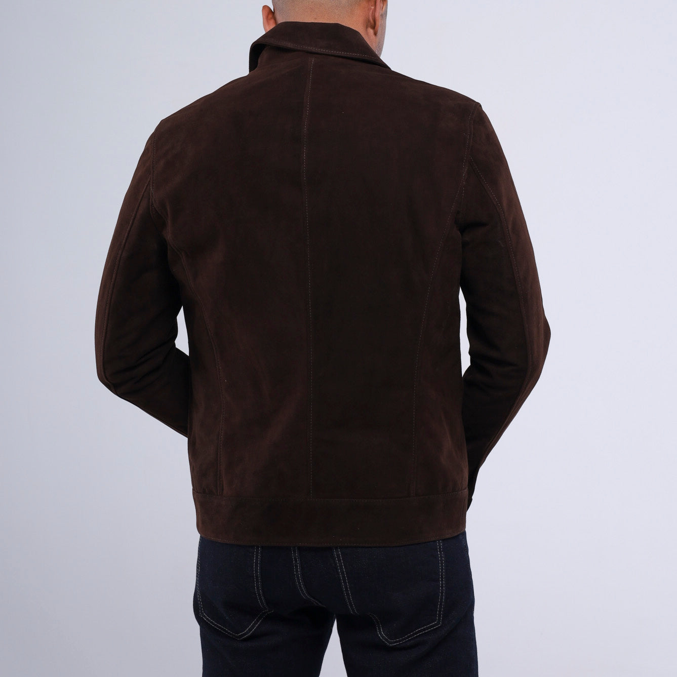 The Minimalist Collar Jacket - Goat Suede Edition