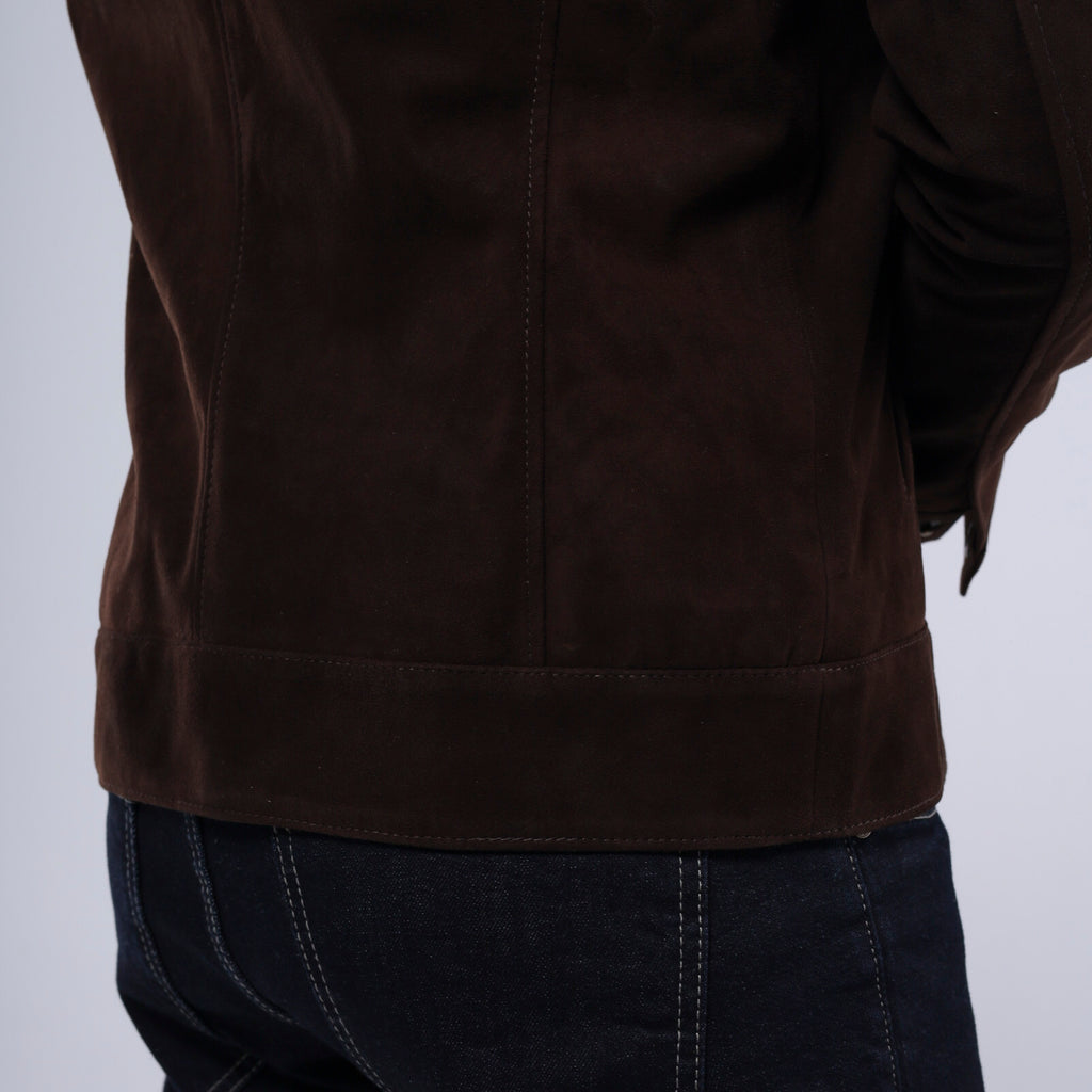 The Minimalist Collar Jacket - Goat Suede Edition