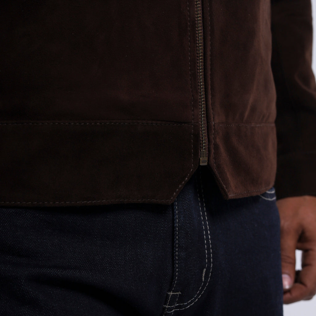 The Minimalist Collar Jacket - Goat Suede Edition