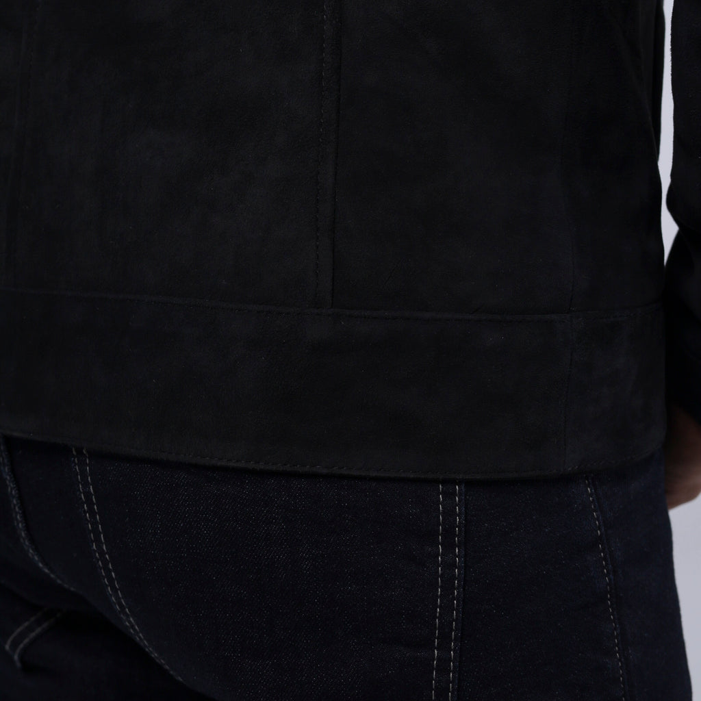 The Minimalist Collar Jacket - Goat Suede Edition