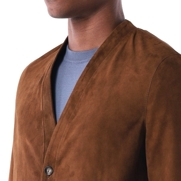 سترة كارديجان - إصدار جلد الماعز السويدي