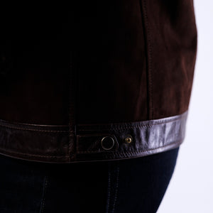 SUEDE LEATHER DETAILED BLOUSON JACKET